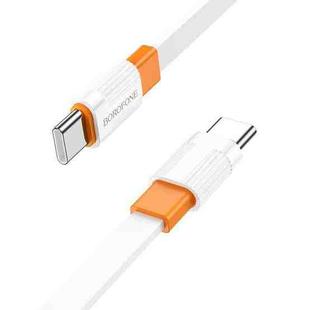 Borofone BX89 Type-C to Type-C Union 60W Charging Data Cable, Length:1m(White Orange)