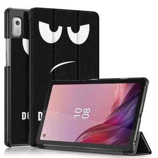 For Lenovo Tab M9 TB-310FU 3-folding Coloured Drawing Leather Smart Tablet Case(Big Eyes)