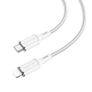 Borofone BX90 Type-C to 8 Pin Cyber PD Charging Data Cable, Length:1m(White)