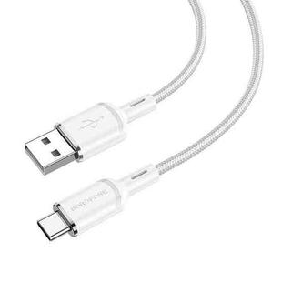 Borofone BX90 USB to Type-C Cyber 3A Charging Data Cable, Length:1m(White)