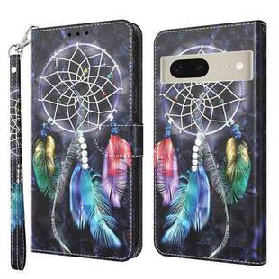 For Google Pixel 7 5G 3D Painted Leather Phone Case(Colorful Dreamcatcher)