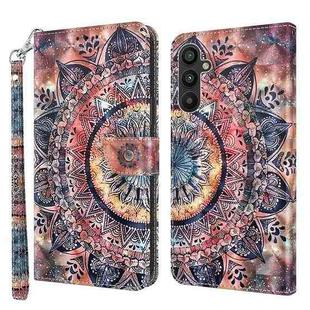 For Samsung Galaxy A34 3D Painted Leather Phone Case(Colorful Mandala)