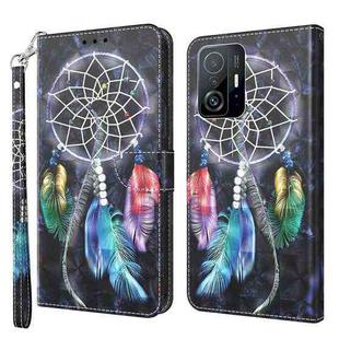 For Xiaomi Mi 11T Pro 3D Painted Leather Phone Case(Colorful Dreamcatcher)