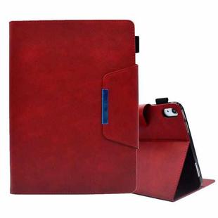 For iPad 10th Gen 10.9 2022 Suede Cross Texture Magnetic Clasp Leather Tablet Case(Red)