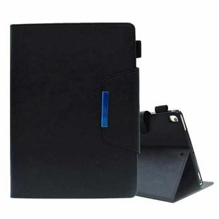 For iPad 10.2 2020&2019 / Air 10.5 Suede Cross Texture Magnetic Clasp Leather Tablet Case(Black)