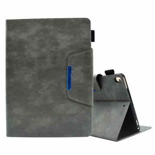 For iPad 10.2 2020&2019 / Air 10.5 Suede Cross Texture Magnetic Clasp Leather Tablet Case(Grey)
