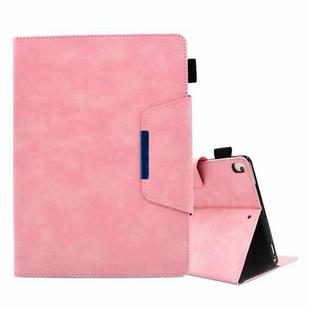 For iPad 10.2 2020&2019 / Air 10.5 Suede Cross Texture Magnetic Clasp Leather Tablet Case(Pink)