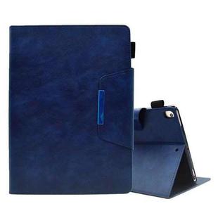 For iPad 10.2 2020&2019 / Air 10.5 Suede Cross Texture Magnetic Clasp Leather Tablet Case(Blue)