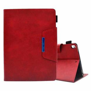 For iPad 10.2 2020&2019 / Air 10.5 Suede Cross Texture Magnetic Clasp Leather Tablet Case(Red)