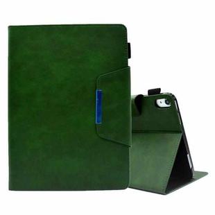 For iPad mini 6 Suede Cross Texture Magnetic Clasp Leather Tablet Case(Green)