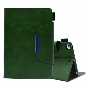 For iPad mini 5 / 4 / 3 / 2 / 1 Suede Cross Texture Magnetic Clasp Leather Tablet Case(Green)