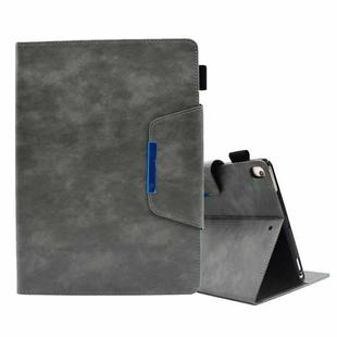 For iPad 9.7 2018&2017/Air 2/Air Suede Cross Texture Magnetic Clasp Leather Tablet Case(Grey)