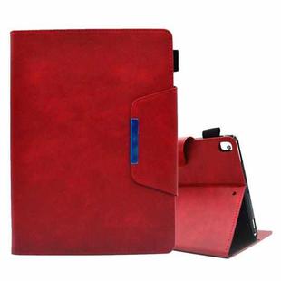 For iPad 9.7 2018&2017/Air 2/Air Suede Cross Texture Magnetic Clasp Leather Tablet Case(Red)