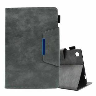 For Samsung Galaxy Tab A8 10.5 2021 Suede Cross Texture Magnetic Clasp Leather Tablet Case(Grey)