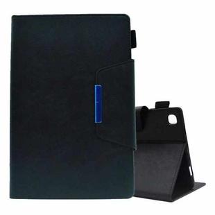 For Samsung Galaxy Tab A7 Lite Suede Cross Texture Magnetic Clasp Leather Tablet Case(Black)