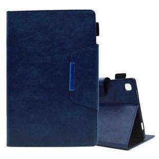 For Samsung Galaxy Tab A7 10.4 2022/2020 Suede Cross Texture Magnetic Clasp Leather Tablet Case(Blue)