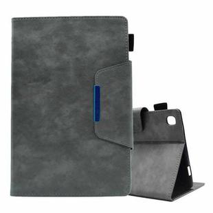 For Samsung Galaxy Tab A 8.0 2019 Suede Cross Texture Magnetic Clasp Leather Tablet Case(Grey)