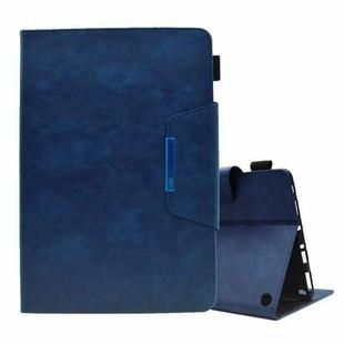 For Amazon Fire HD 8 2021 / 2022 Suede Cross Texture Magnetic Clasp Leather Tablet Case(Blue)