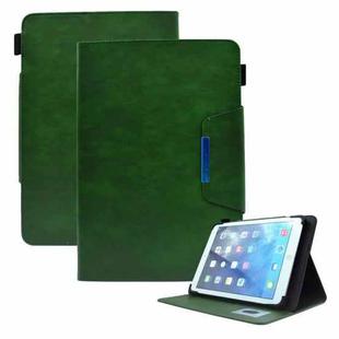 For 8 inch Suede Cross Texture Magnetic Clasp Leather Tablet Case(Green)