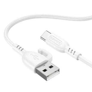 Borofone BX91 USB to Type-C Symbol 3A Charging Data Cable, Length:1m(White)