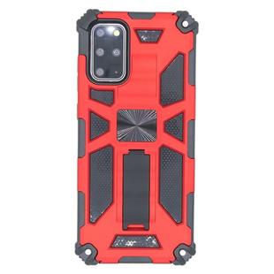 For Galaxy S20 Plus Shockproof TPU + PC Magnetic Protective Case with Holder(Red)