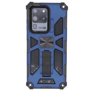 For Galaxy S20 Ultra Shockproof TPU + PC Magnetic Protective Case with Holder(Blue)