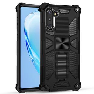 For Galaxy Note 10 Shockproof TPU + PC Magnetic Protective Case with Holder(Black)