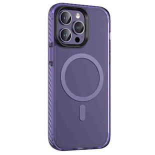 For iPhone 13 Skin Feel Semi-transparent Frosted MagSafe Magnetic Phone Case(Purple)