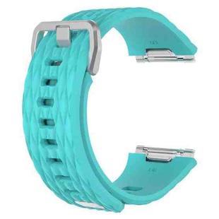 For Fitbit Ionic Dragon Scale Texture Silicone  Watch Band with Buckle, Size:L(Mint Green)