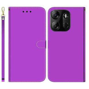 For Tecno Spark Go 2023 / Pop 7 Pro Imitated Mirror Surface Horizontal Flip Leather Phone Case(Purple)