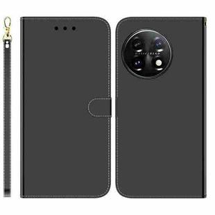 For OnePlus 11 Imitated Mirror Surface Horizontal Flip Leather Phone Case(Black)