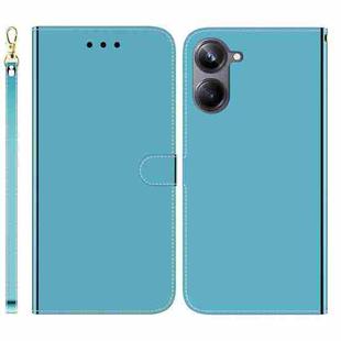 For Realme 10 Pro 5G Imitated Mirror Surface Horizontal Flip Leather Phone Case(Blue)