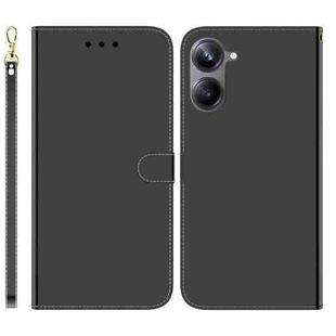 For Realme 10 Pro 5G Imitated Mirror Surface Horizontal Flip Leather Phone Case(Black)