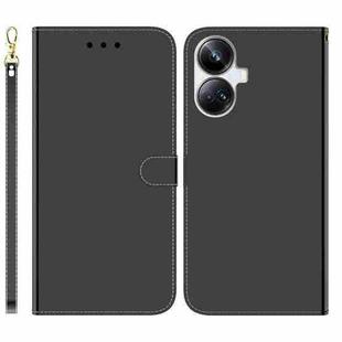 For Realme 10 Pro+ Imitated Mirror Surface Horizontal Flip Leather Phone Case(Black)