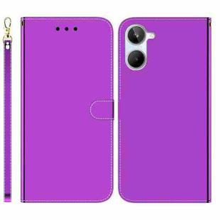 For Realme 10 4G Imitated Mirror Surface Horizontal Flip Leather Phone Case(Purple)