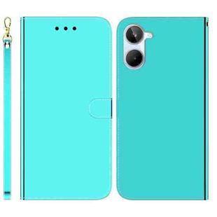 For Realme 10 4G Imitated Mirror Surface Horizontal Flip Leather Phone Case(Mint Green)