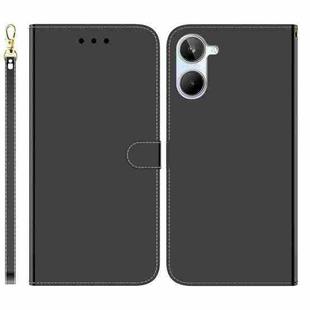 For Realme 10 4G Imitated Mirror Surface Horizontal Flip Leather Phone Case(Black)