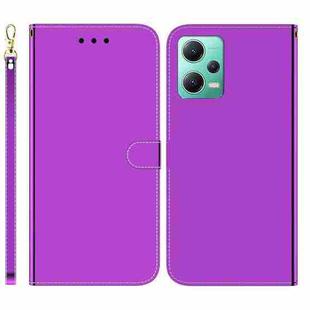 For Xiaomi Redmi Note 12 5G Imitated Mirror Surface Horizontal Flip Leather Phone Case(Purple)
