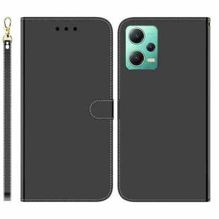 For Xiaomi Redmi Note 12 5G Imitated Mirror Surface Horizontal Flip Leather Phone Case(Black)