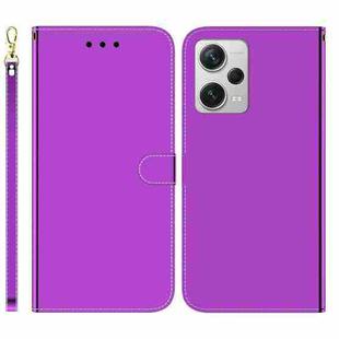 For Xiaomi Redmi Note 12 Pro+ Imitated Mirror Surface Horizontal Flip Leather Phone Case(Purple)