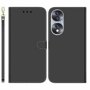 For Honor 70 Imitated Mirror Surface Horizontal Flip Leather Phone Case(Black)