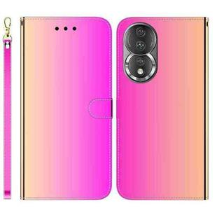 For Honor 80 Imitated Mirror Surface Horizontal Flip Leather Phone Case(Gradient Color)