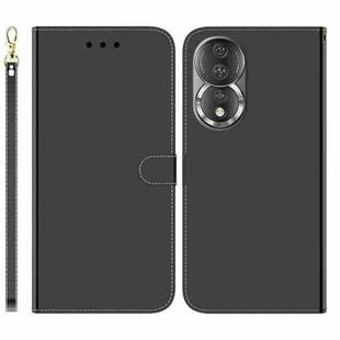 For Honor 80 Imitated Mirror Surface Horizontal Flip Leather Phone Case(Black)