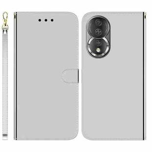 For Honor 80 Imitated Mirror Surface Horizontal Flip Leather Phone Case(Silver)