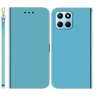 For Honor X8 5G Imitated Mirror Surface Horizontal Flip Leather Phone Case(Blue)