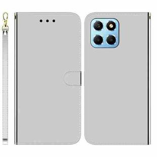 For Honor X8 5G Imitated Mirror Surface Horizontal Flip Leather Phone Case(Silver)