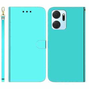 For Honor X7A Imitated Mirror Surface Horizontal Flip Leather Phone Case(Mint Green)