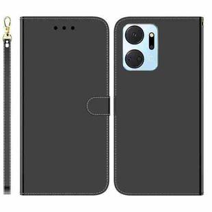 For Honor X7A Imitated Mirror Surface Horizontal Flip Leather Phone Case(Black)