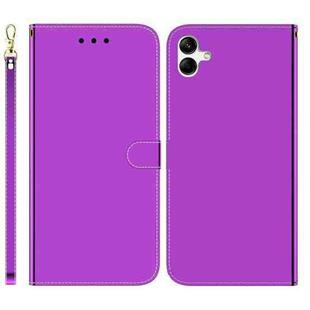 For Samsung Galaxy A04e / F04 / M04 Imitated Mirror Surface Horizontal Flip Leather Phone Case(Purple)
