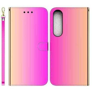 For Sony Xperia 1 IV 2023 Imitated Mirror Surface Horizontal Flip Leather Phone Case(Gradient Color)